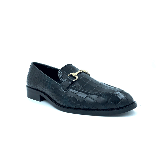 Regal Crocs Black - Premium Men's Designer Loafer (Mid Heel)