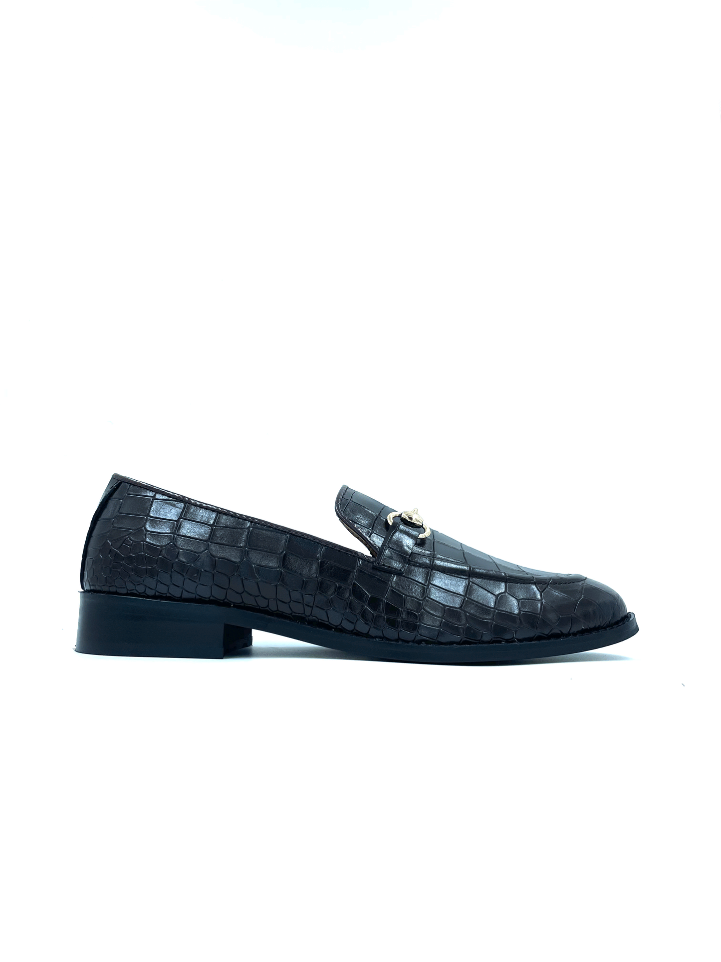 Regal Crocs Black - Premium Men's Designer Loafer (Mid Heel)