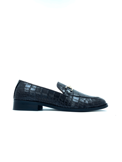 Regal Crocs Black - Premium Men's Designer Loafer (Mid Heel)