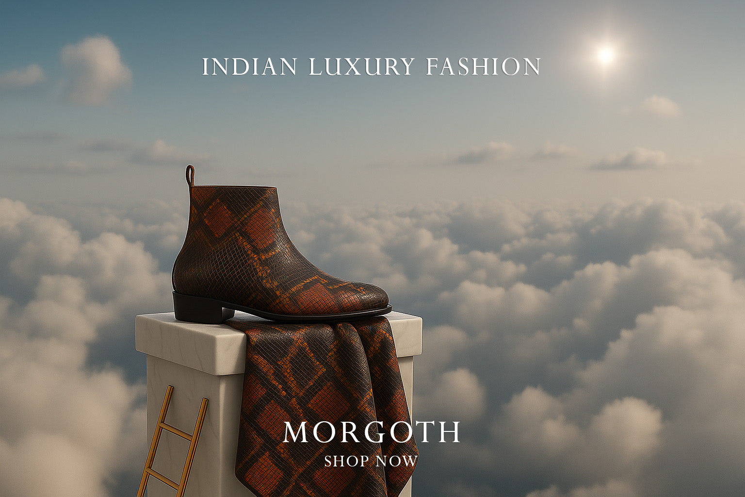 Morgoth - Python textured Men's Boots in cuban heel