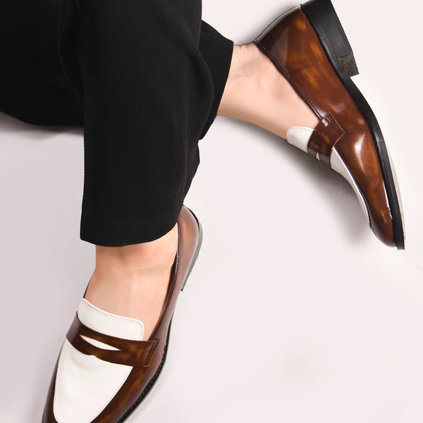 Classic Two-Tone Penny Loafers