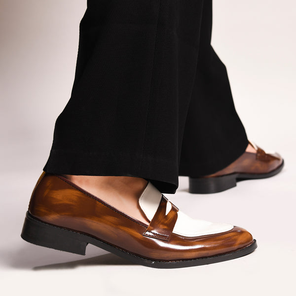 Classic Two-Tone Penny Loafers