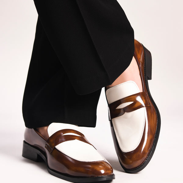 Classic Two-Tone Penny Loafers