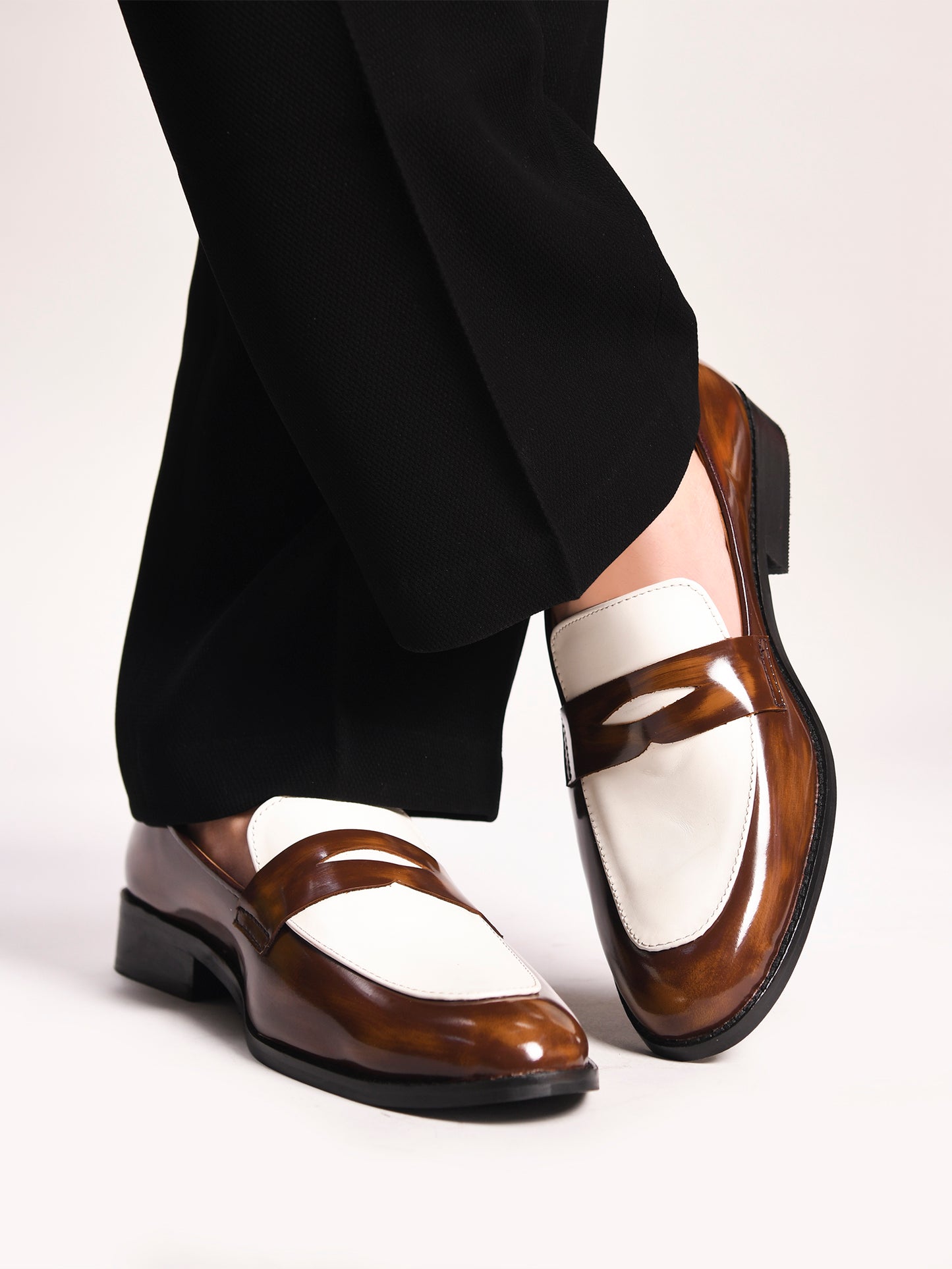 Classic Two-Tone Penny Loafers