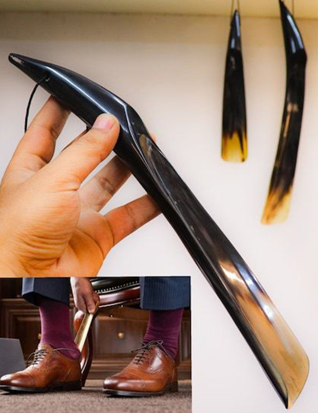 Preview of BULL HORN SHOEHORN 20CM ( 8 Inches)