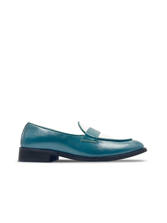 Old Money - Green Penny Loafers in Leather